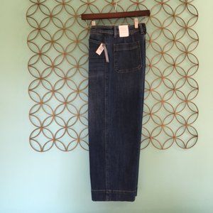 Talbots- Wide Leg, High Waist Crop Jeans